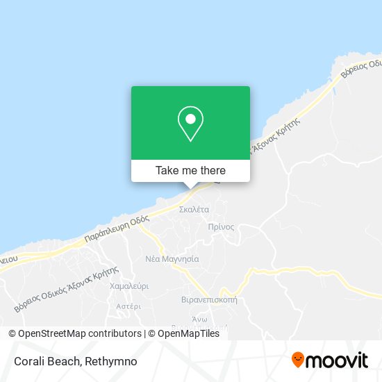 Corali Beach map