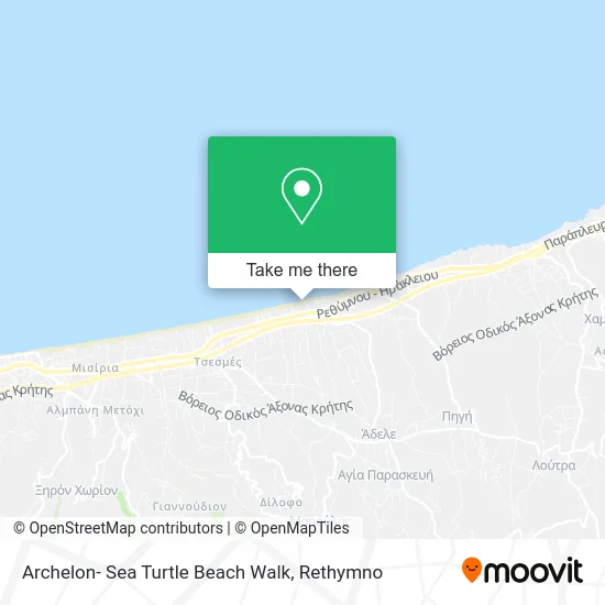 Archelon Sea Turtle Beach Walk map