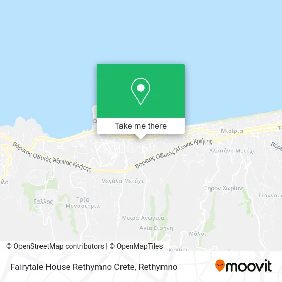 Fairytale House Rethymno Crete map