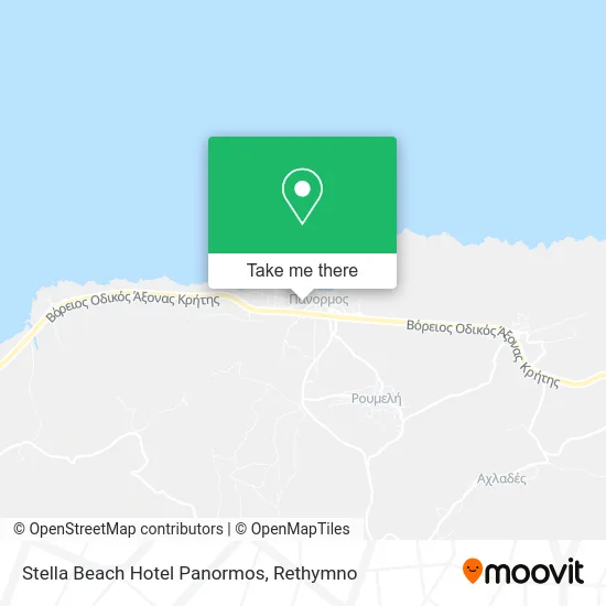 Stella Beach Hotel Panormos map