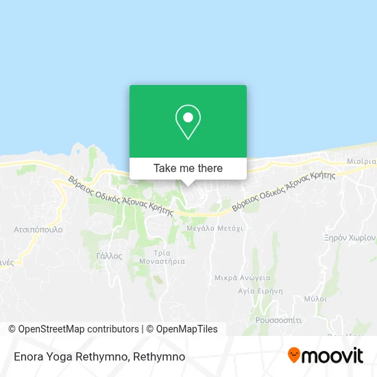 Enora Yoga Rethymno map