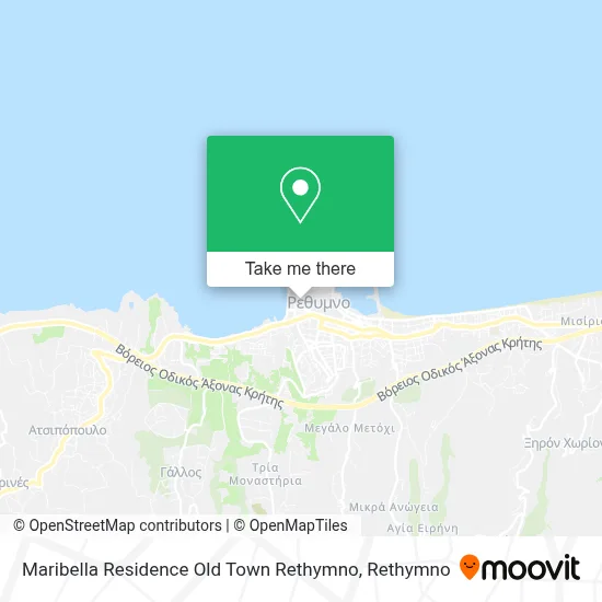 Maribella Residence Old Town Rethymno map