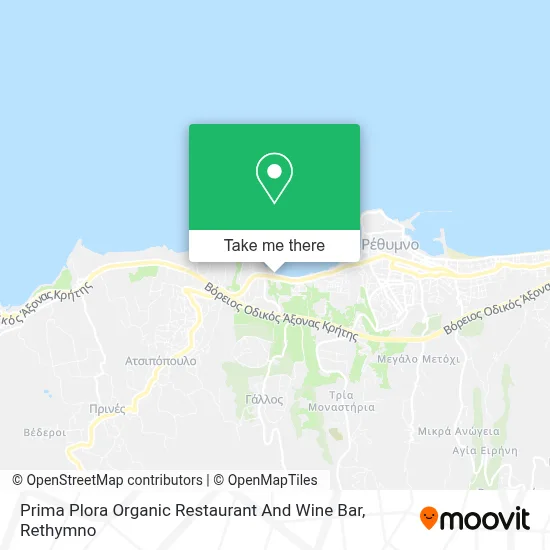 Prima Plora Organic Restaurant And Wine Bar map