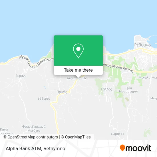 Alpha Bank ATM map