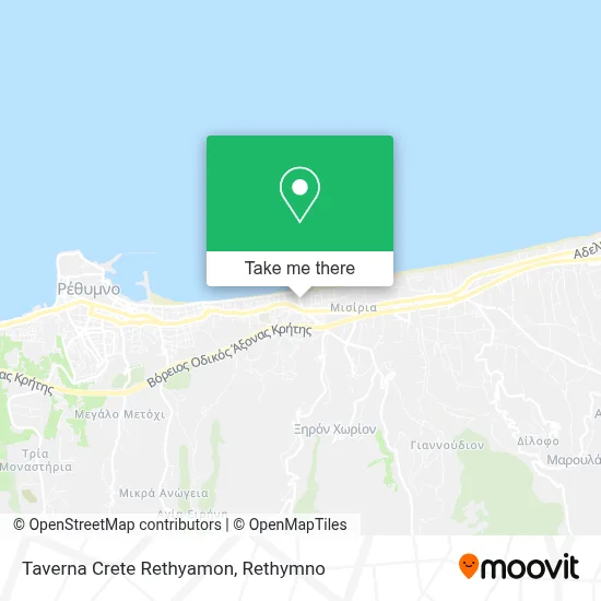 Taverna Crete Rethyamon map