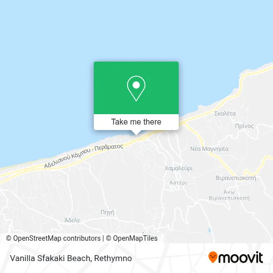 Vanilla Sfakaki Beach map