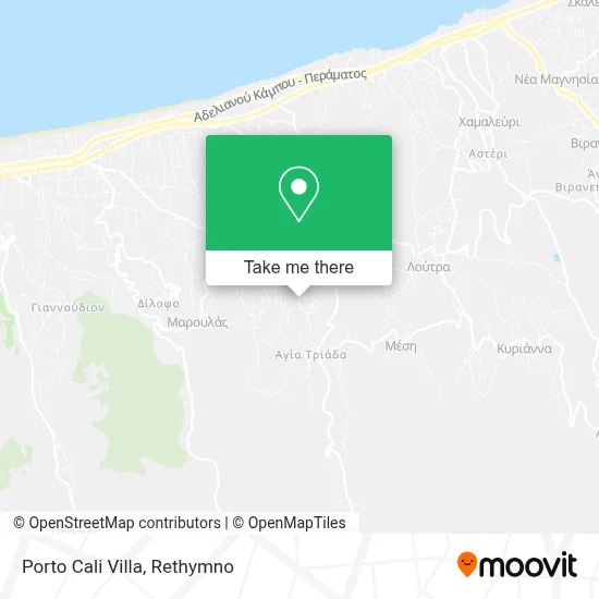 Porto Cali Villa map