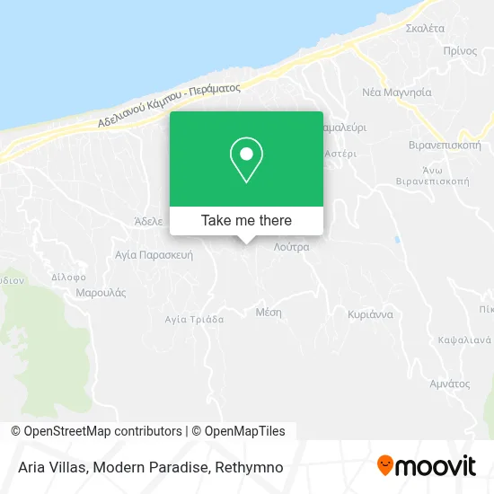 Aria Villas, Modern Paradise map