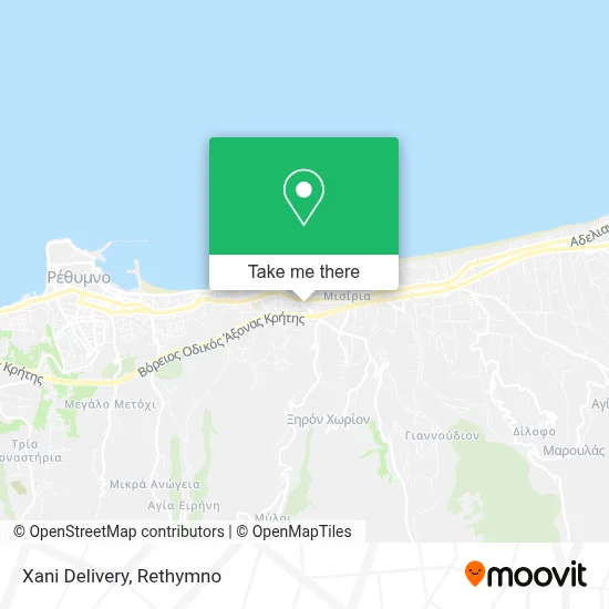 Xani Delivery map