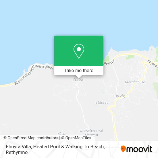 Elmyra Villa, Heated Pool & Walking To Beach map