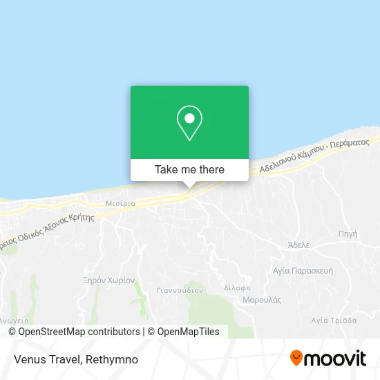 Venus Travel map