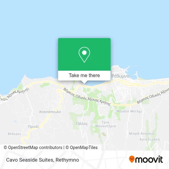 Cavo Seaside Suites map