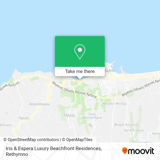 Iris & Espera Luxury Beachfront Residences map