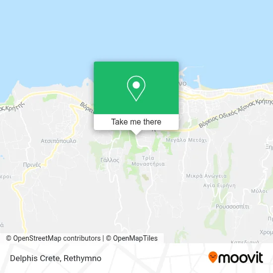 Delphis Crete map