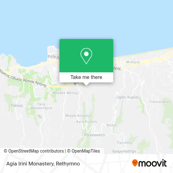 Agia Irini Monastery map