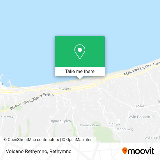 Volcano Rethymno map