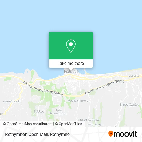 Rethymnon Open Mall map