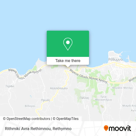 Rithmiki Avra Rethimnou map