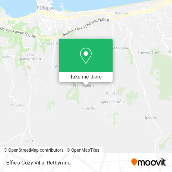Effie's Cozy Villa map