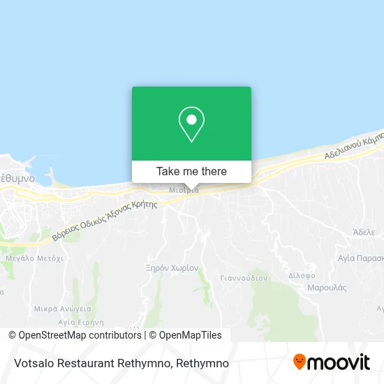 Votsalo Restaurant Rethymno map