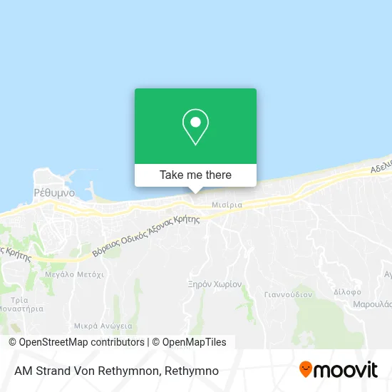 AM Strand Von Rethymnon map