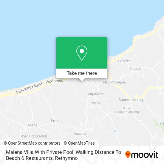 Malena Villa With Private Pool, Walking Distance To Beach & Restaurants map