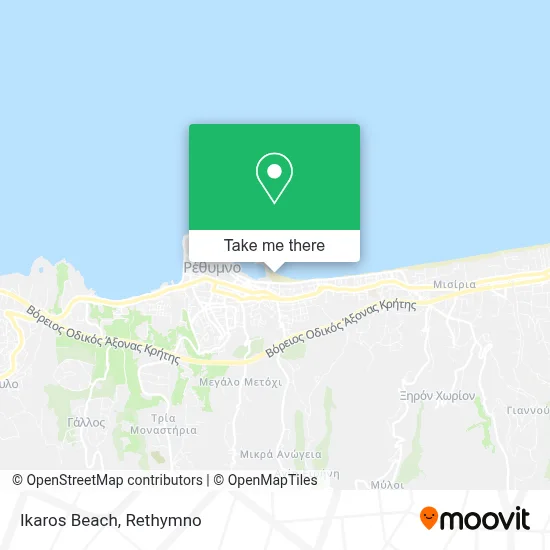Ikaros Beach map
