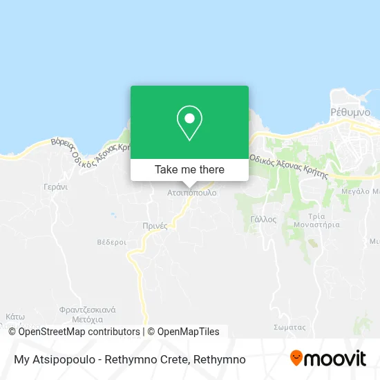 My Atsipopoulo - Rethymno Crete map