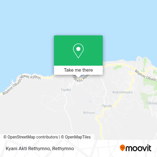 Kyani Akti Rethymno map