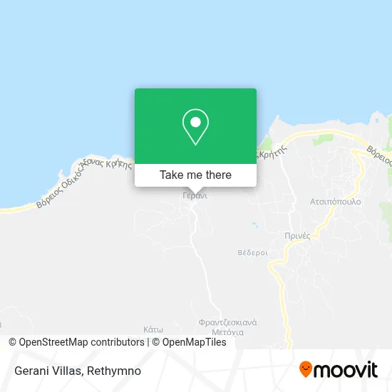 Gerani Villas map