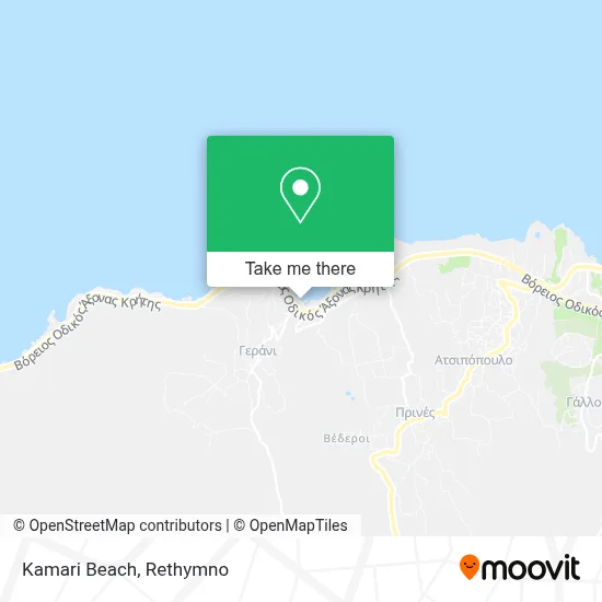 Kamari Beach map