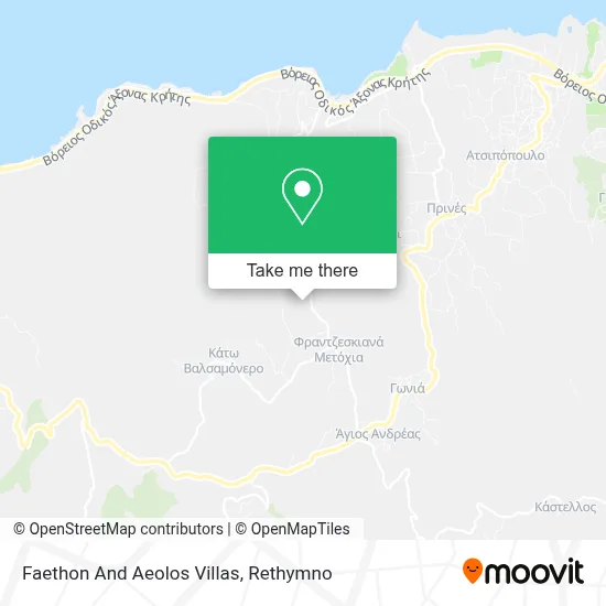 Faethon And Aeolos Villas map