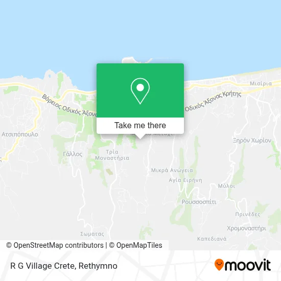 R G Village Crete map