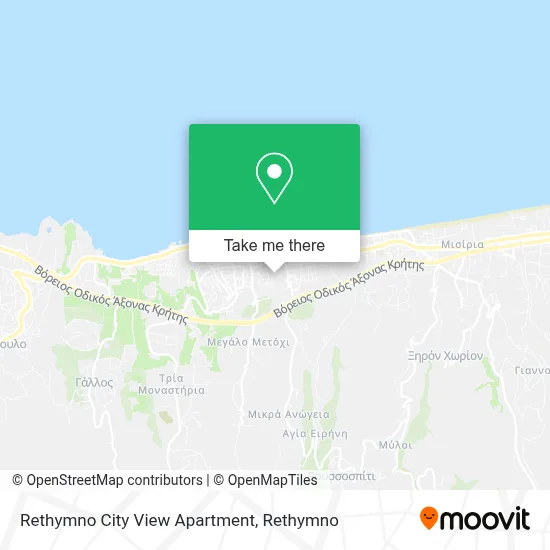 Rethymno City View Apartment map