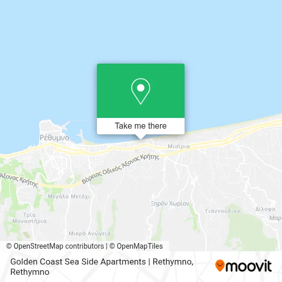 Golden Coast Sea Side Apartments | Rethymno map