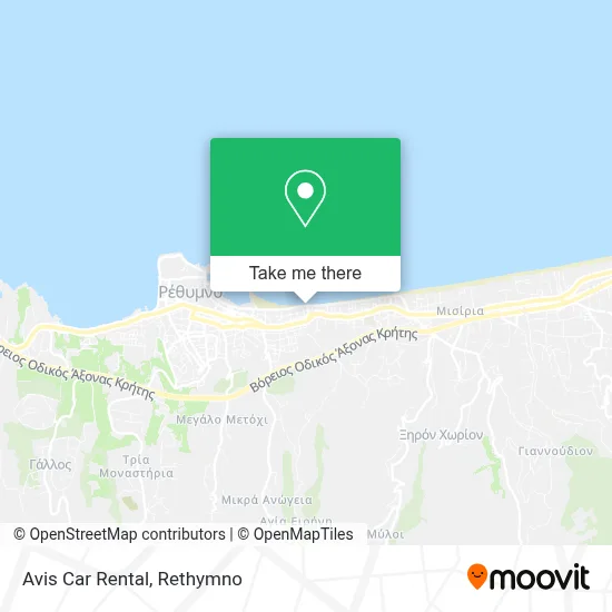 Avis Car Rental map