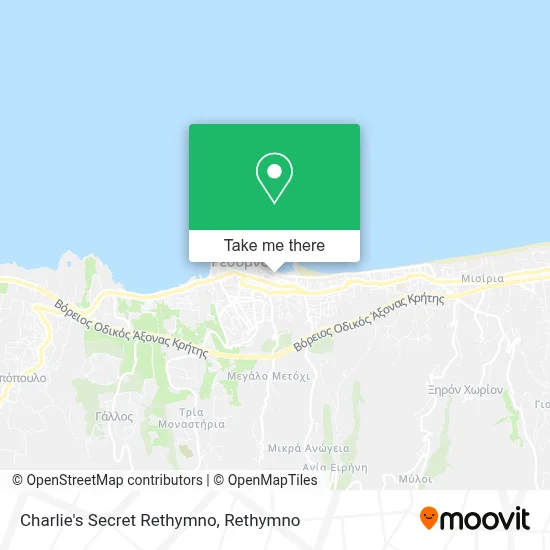 Charlie's Secret Rethymno map