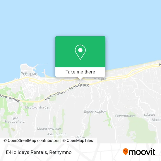 E-Holidays Rentals map