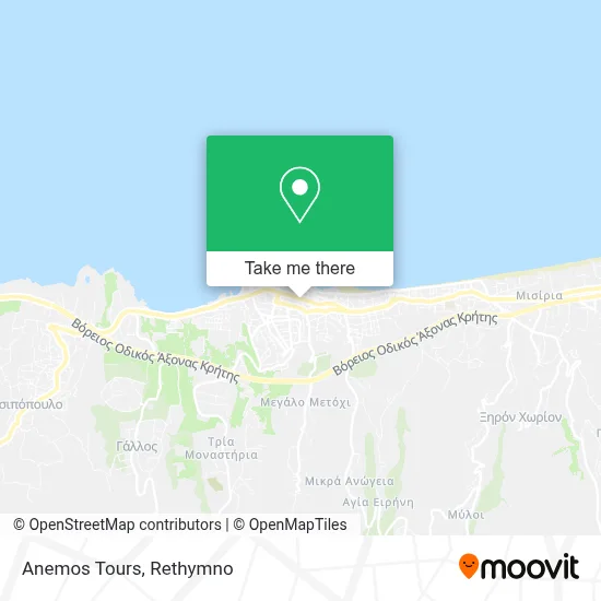 Anemos Tours map