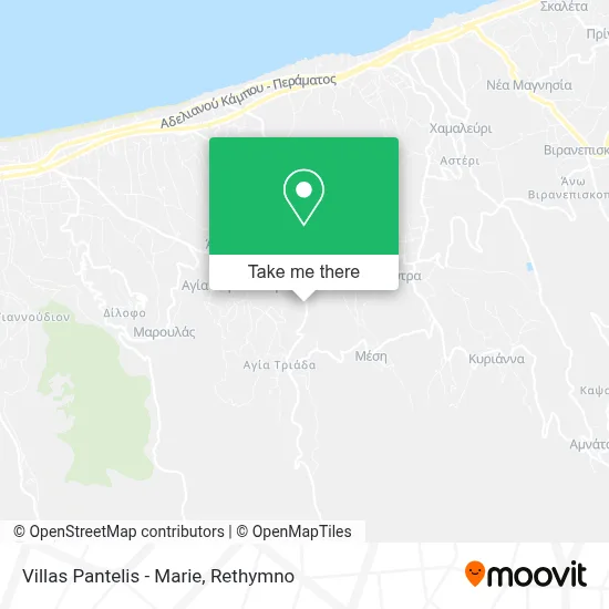 Villas Pantelis - Marie map