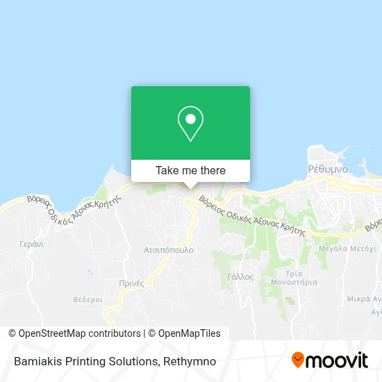 Bamiakis Printing Solutions map