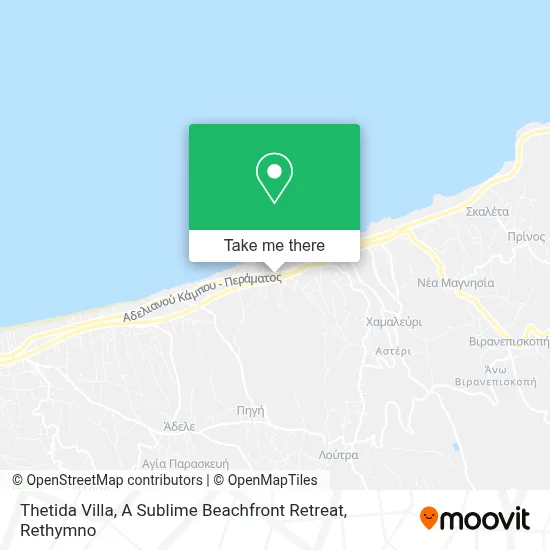 Thetida Villa, A Sublime Beachfront Retreat map