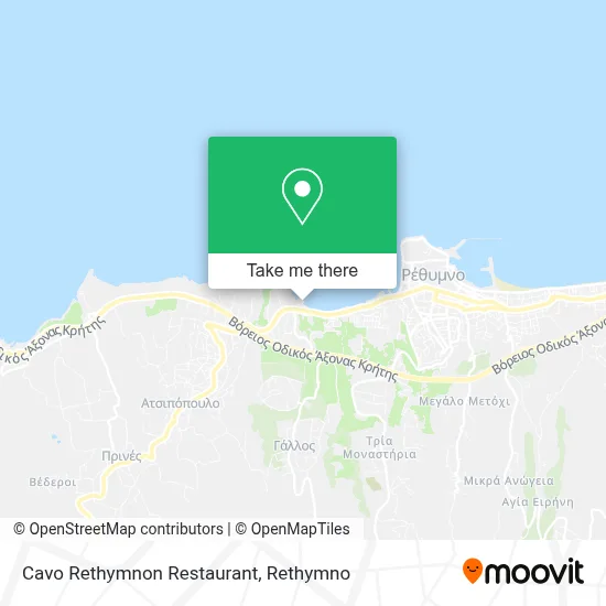 Cavo Rethymnon Restaurant map