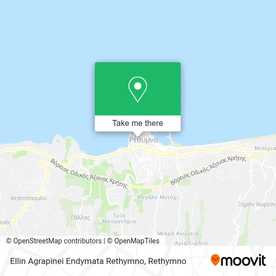 Ellin Agrapinei Endymata Rethymno map