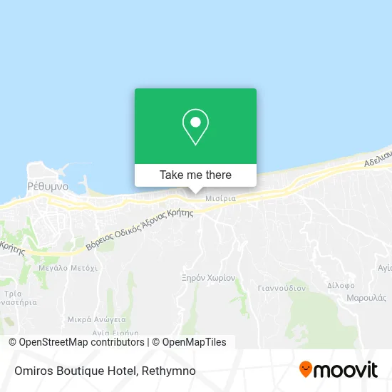 Omiros Boutique Hotel map