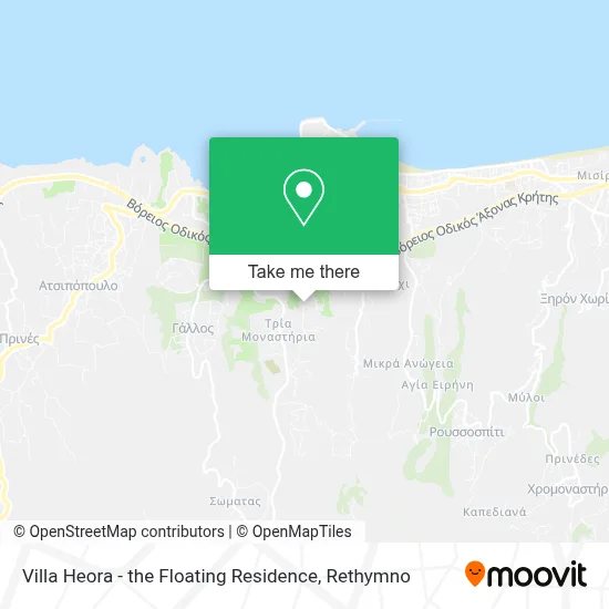 Villa Heora - the Floating Residence map