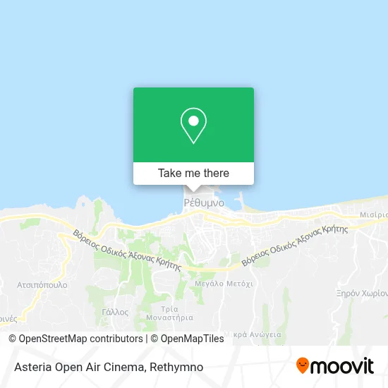 Asteria Open Air Cinema map