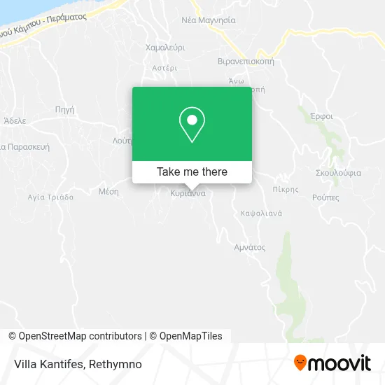 Villa Kantifes map