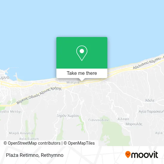 Plaża Retimno map