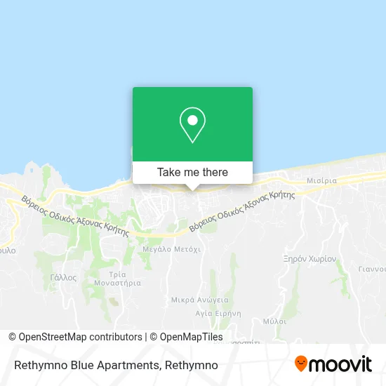 Rethymno Blue Apartments map